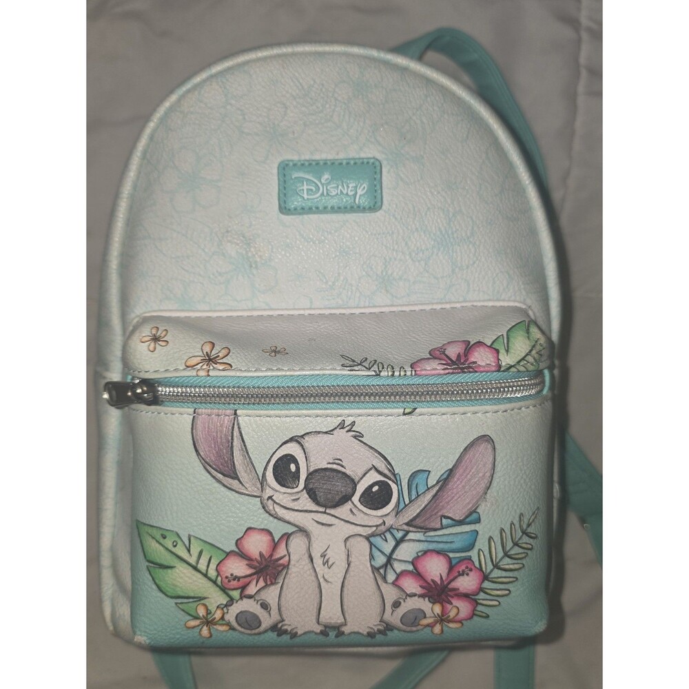 Loungefly Disney lilo and Stitch Floral Mini Backpack bookbag bag tote purse!